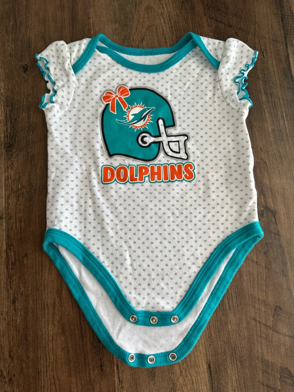 Miami Dolphins Baby Girl Onesie NFL Football Bodysuit Teal White Cute 🐬
🏈 - Picture 3 of 4